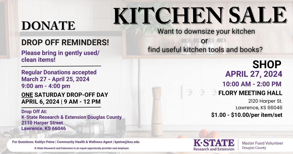 Promo For Extension Master Food Volunteers' Kitchen Sale