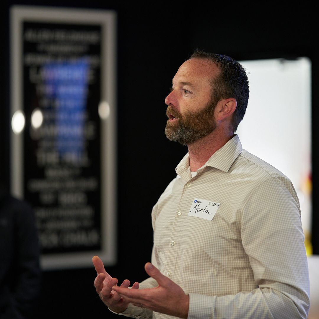 marlin speaking close up 