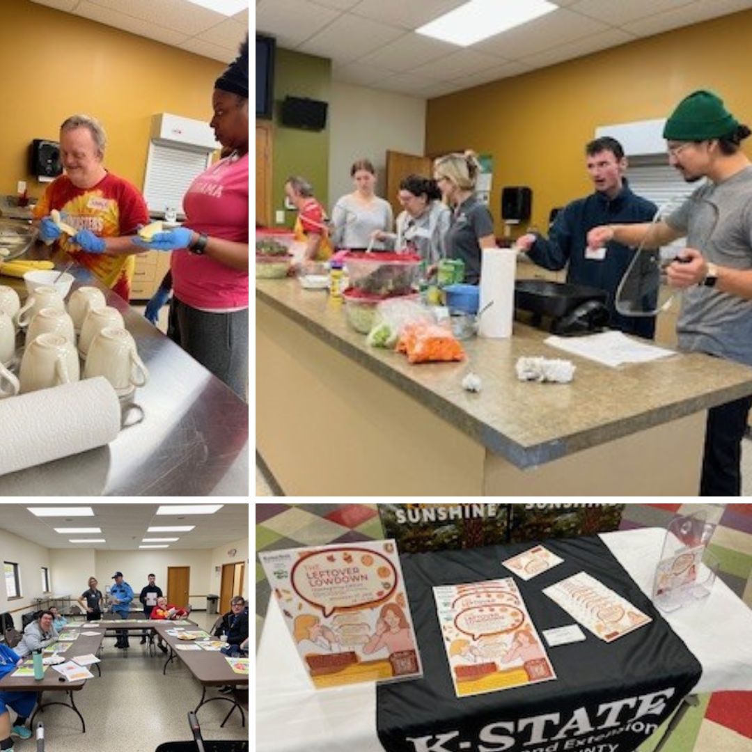 Collage of Michelle Thacker teaching classes and her students participating in lessons.