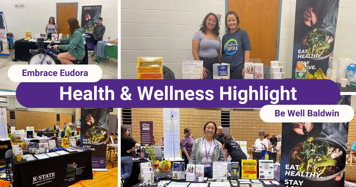 images of Sofia and Kaitlyn at their table at douglas county health fair events