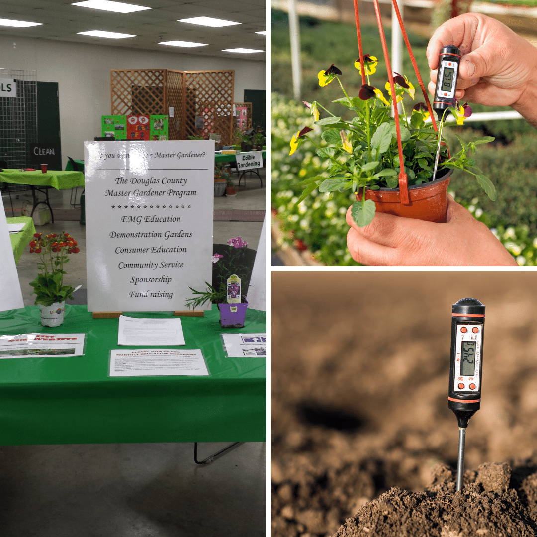 garden tools taking temperature as well as garden show room image.